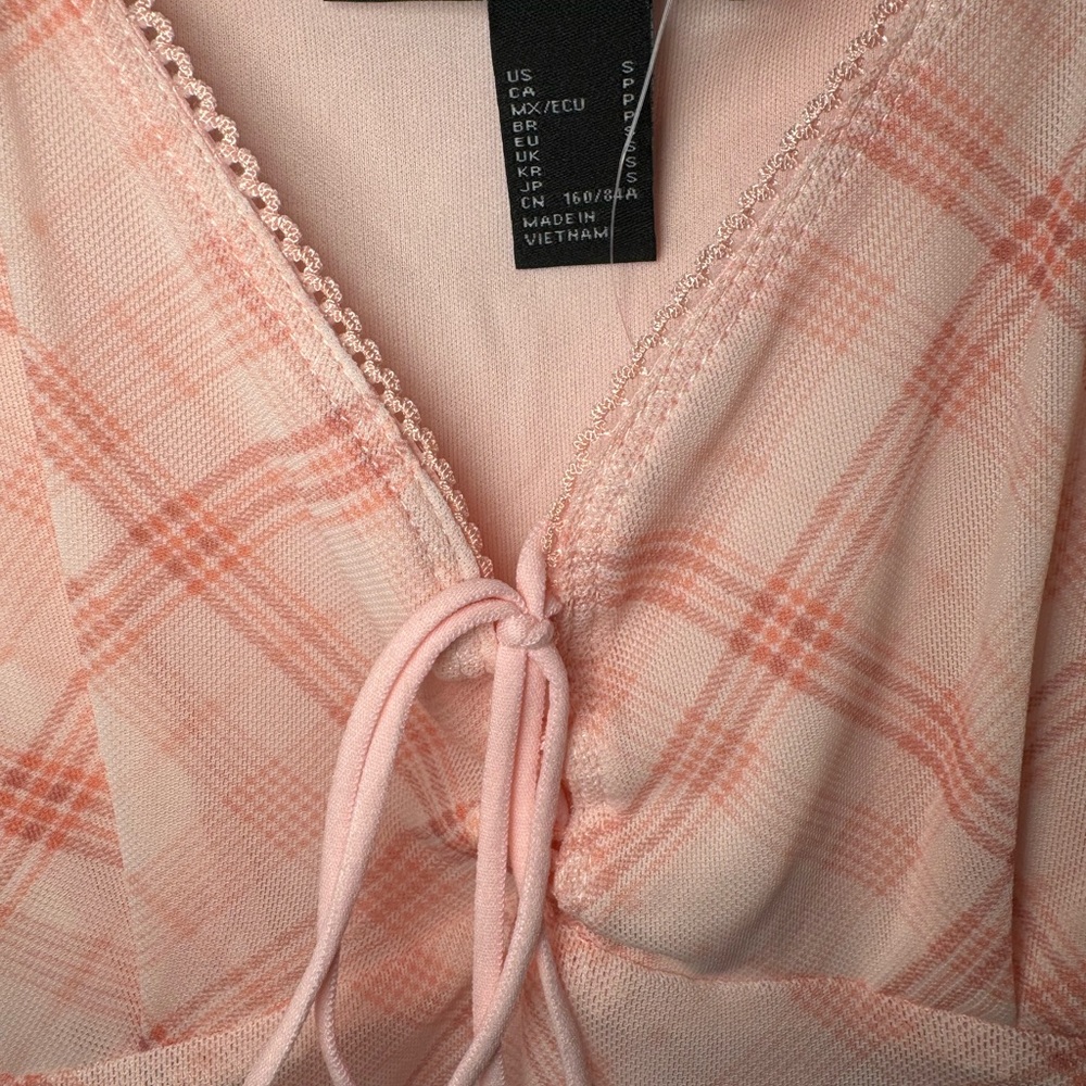 Pink Plaid Sleeveless Dress - Picture 3 of 3